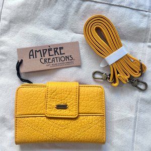 Vibrant and Rich Honey Mustard Wallet Crossbody Purse with Removable Strap NWT